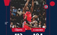 开云体育官网-老詹成背景！快船赢球海报：小卡面对老詹经典后仰跳投上封面